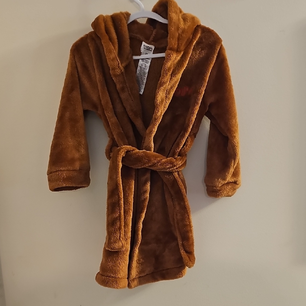 Rudolph Kids Hooded Pajama Robe 3t